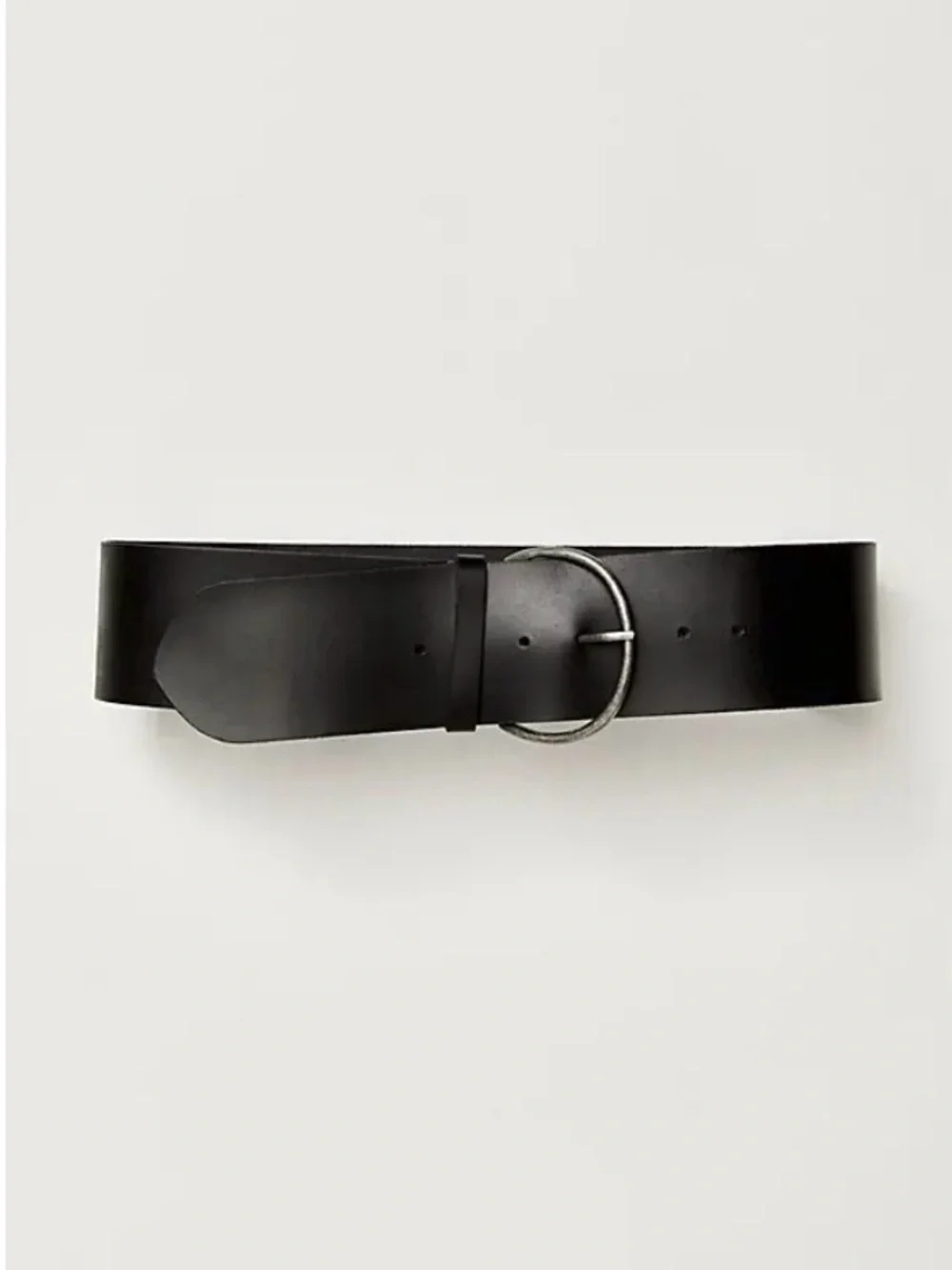 Free People Solid Lauren Leather Hip Belt in Black Size S/M NWT